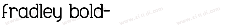 fradley bold字体转换